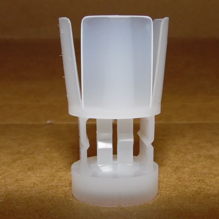 white shotshell wad